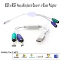 USB to PS2 Mouse Keyboard Converter U-port to Round Port PS/2 Male to USB Female Adapter Computer Connection Accessories. 