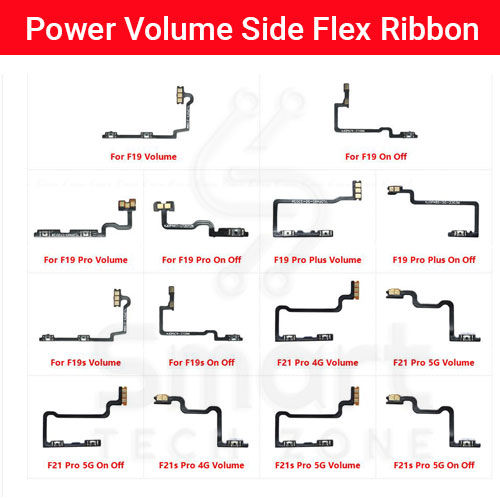OPPO F19 F19s F21 F21s 4G 5G Power on / off Switch Button Side Volume Up Down Buttons Flex Cable Replacement Parts