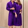 Soft Waffle Knit Kimono Robe – Lightweight Travel-Friendly Bathrobe Set.