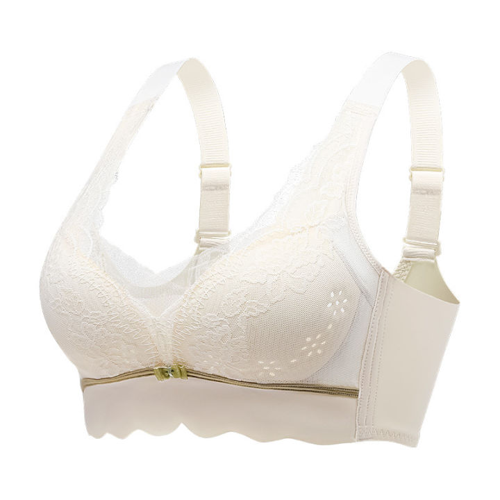 Summer%20Ultra-Thin%20Mesh%20Cup%20Underwear%20Women's%20Big%20Chest%20Small%20without%20Wire%20Accessory%20Breast%20Push%20up%20Push%20up%20Adjustable%20Breathable%20Bra%20-%20Image%206