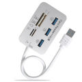 3 Port USB 3.0 Hub MS SD M2 TF Multi-In-1 Memory Card Reader Adapter with nice material.