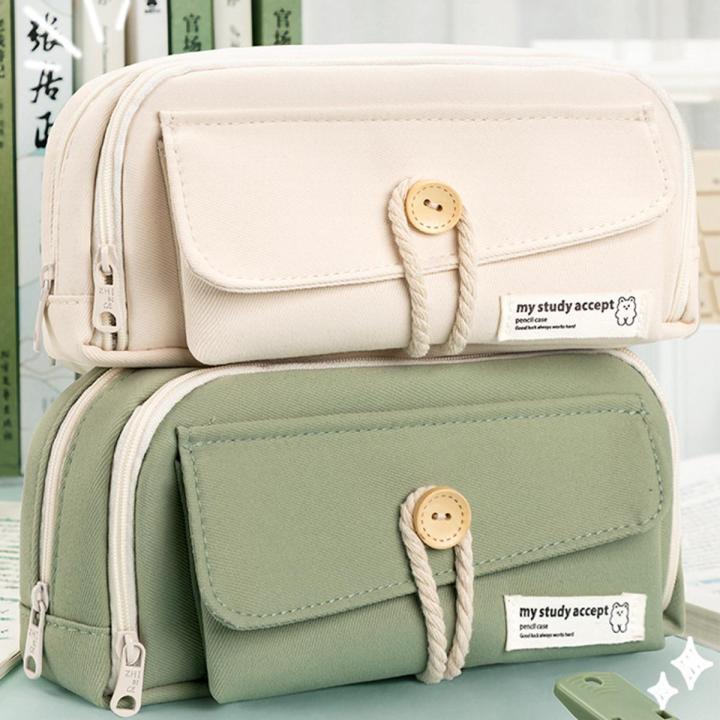 【Clearance】 Pencil Case Large Capacity Pencil Pouch Handheld Pen Bag Cosmetic Portable Gift For Office School Teen Girl Boy Men Women Adult Cherry Super Store