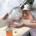 Glass Soap Dispenser with Rust Proof Stainless Steel Pump 400ml Refillable Hand Liquid Soap Dispenser for Bathroom Kitchen.