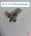 Single Gang Rotary 1K 3 Pin Linear Taper Pot Potentiometer Volume Controller Variable Resistor 1K Ohm. 