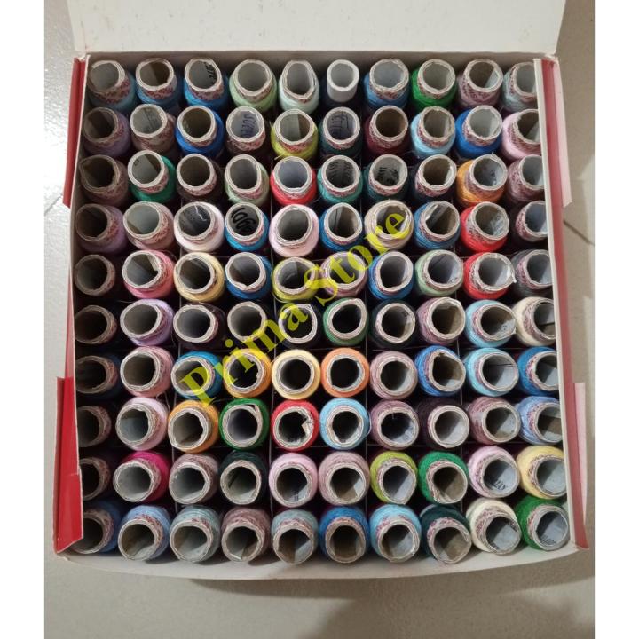 Sewing Thread Box 25 colors 100 tubes | Daraz.com.bd