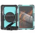 For Samsung Galaxy Tab S10 Ultra / S9 Ultra / S8 Ultra Silicone + PC Tablet Case with Shoulder Strap.