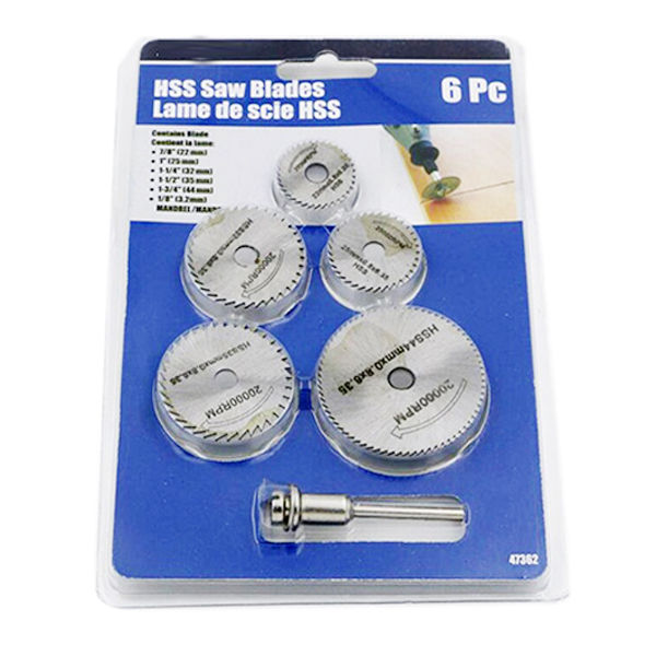 6Pcs Mini Circular Saw Blade Set for Wood Aluminum Cutting