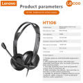 Lenovo Lecoo HT106 3.5mm Wired Gaming Headset with Mic Noise Reduction Earphone Stereo Over Head Earphone for Online Class. 