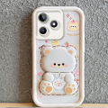 PBZZ Case for realme C63 C61 4G C83 Realme note 60X 60 70 70x 70t 80 4g phone casing back cover anxiety Softcase shockproof Cover new design aesthetic cute bear with holder JTXXZJ9.