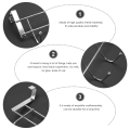 5 Hooks Over Door Home Bathroom Kitchen Coat Towel Loop Hanger Rack Holder Shelf,Silver. 