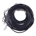 10PCS 1.5mm Adjustable Black Leather Cord Rope For DIY Necklace Bracelet Making. 