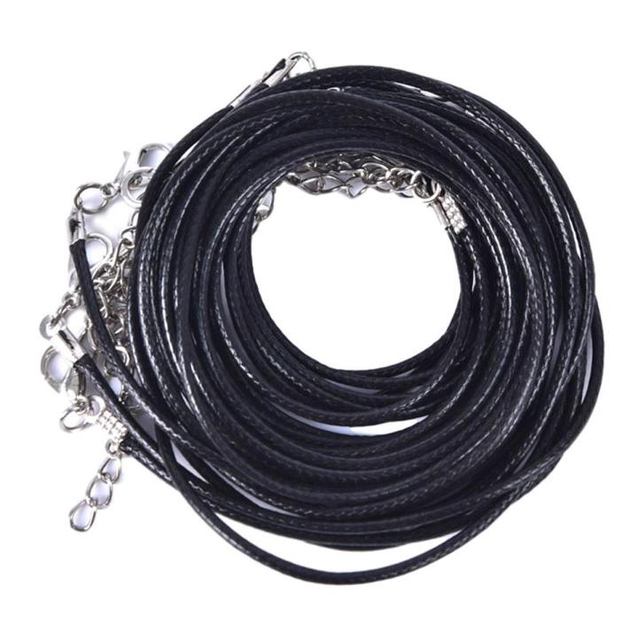 10PCS 1.5mm Adjustable Black Leather Cord Rope For DIY Necklace Bracelet Making