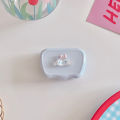 Beauty Eye Cream Small and Cute Contact Lens Companion Simple Solid Color Cartoon INS Style Care Box. 