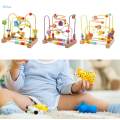 Wooden Bead Maze Toy Animals Math Ages 3+ for Kids Boy Girl Gift Wooden Educational Circle Toy.
