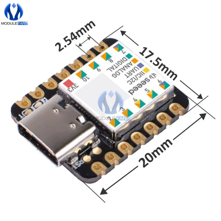 Microcontroller Seeeduino XIAO SAMD21 Cortex M0+ Nano 48MHZ SPI I2C Interface For Arduino IDE/IOT System Type-C Development Tool