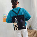 (New)Bag for pambabae 2022 Harajuku enough meenger canva bag for babaeng etudyante Korean verion one-houlder portable all-match impleng bag for tela t0222.