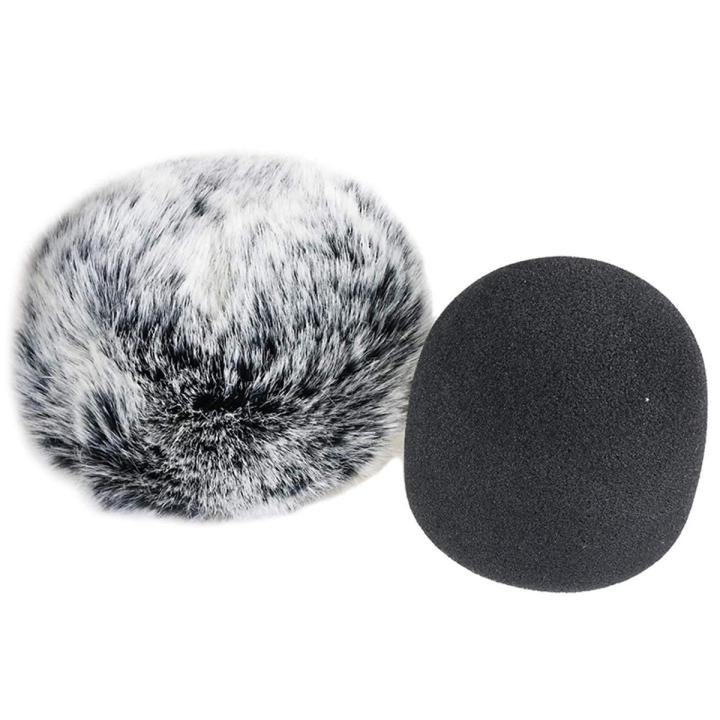 Furry Windshield Foam Microphone Windshield-for Blue Yeti, Blue Yeti Pro USB Microphone Windshield Pop-Up Filter (2Pcs)