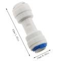 Equal Straight 1/4" X 1/4" Plastic Quick Pipe Fitting Reverse Osmosis Connector-1 Pcs.