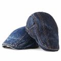 four seasons Denim Solid Newsboy Caps Men Washed Flat Peaked Cap Women Painter Beret Hats 16.