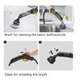 BRADOO-for Karcher SC1 SC2 SC3 SC4 Large Round Brush Cleaning Brush for Steam Cleaner Attachment Adapter Home Cleaning Brush. 