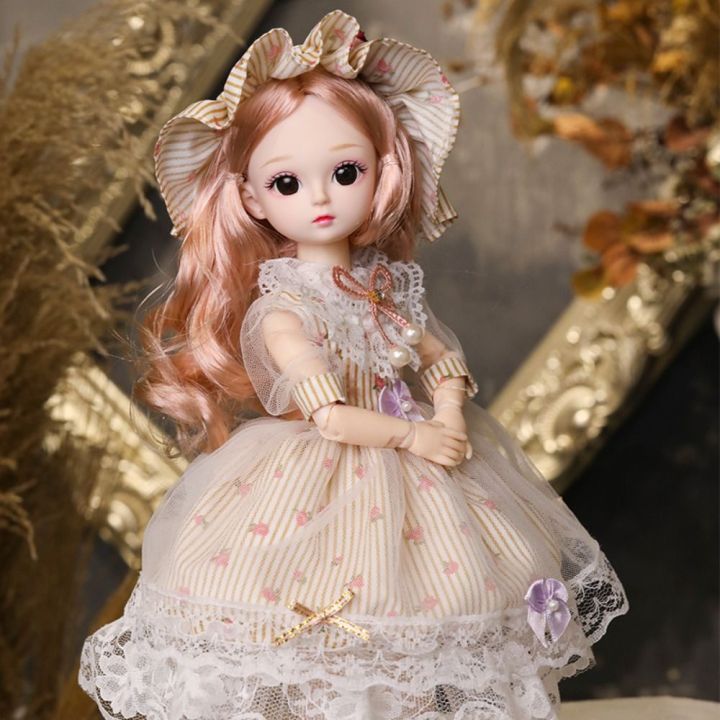 GROVERT Princess Toy 30CM Movable Joint Doll Plastic Safety Girl Dress Up Toys Cute Baby Doll Girl