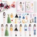 Magnetic Replacement Clothing Magnetic Puzzle Toy Princess Paper Sticker Dress-Up Dolls Pretend Play For Girls Toy Gift stikers.