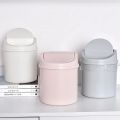 【hot】 Tiny Garbage Can Mini Trash Can Reusable Space Saving PP Plastic Cylindrical For Desktop.