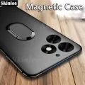 For infinix Smart 8 Plus Case Finger Metal Ring Kickstand Phone Case Car Holder Matte Soft Silicone Housing for infinix Smart8 Plus Phone Casing. 