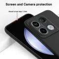 Xiaomi Redmi Note 13 Pro 5G/Poco X6 5G Black Soft Liquid Silicone Flexible Case - Phone Back Cover.