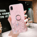Casinglee for Samsung Galaxy A10 case Shiny Ring Glitter Soft Transparent Holder Stand Back cover with String for Samsung A10 Phone cases cover Stars Moon Girls. 