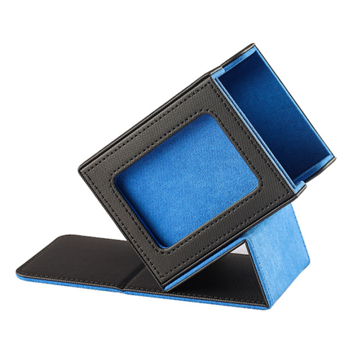 Card Storage Box for Trading Cards ,Card Deck Box with Display Window Card Deck Case Card Deck Box Blue