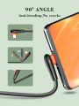 LDNIO Fast Charging Cable, USB Cable with 90° Port, 2.4A USB-A toType-C Mobile Phone Charging Cable -1M.