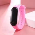 Children LED Digital Watch For Girls Red Light Touch Screen Silicone Strap Wristwatch Sports Yoga Bracelets Kids Watches Relogio.