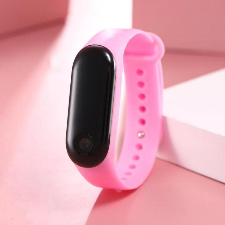 Children LED Digital Watch For Girls Red Light Touch Screen Silicone Strap Wristwatch Sports Yoga Bracelets Kids Watches Relogio
