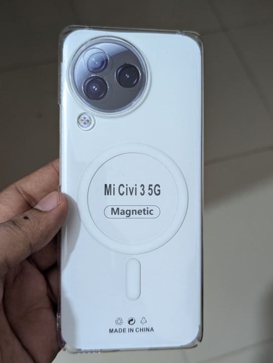 Xiaomi%20Civi%203%20Non-Yellowing%20Clear%20Hard%20Polycarbonate%20Transparent%20Back%20Cover%20,Compatible%20with%20MagSafe%20Charging%20-%20Image%203