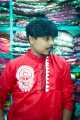 Pujar Special Semi Long Printed Panjabi for mens. 
