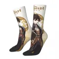Genshin Impact Zhongli Men Women Socks Cycling Novelty Spring Summer Autumn Winter Stockings Gift. 
