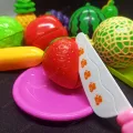 Play Food Toy cutting Fruit & Food cutter Set play Kitchen Kits early Education Toys for Girls 10 Pcs. 