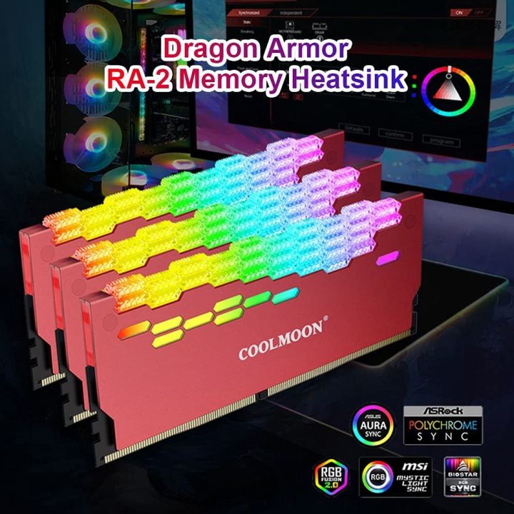 COOLMOON%20DDR1%20DDR3%20DDR4%20RGB%20RAM%20Cooling%20Heatsink%205V%203PIN%20ARGB%20AURA%20SYNC%20Memory%20Radiator%20Cooler%20for%20Computer%20LP%20-%20Image%206