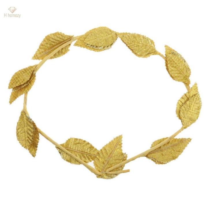 10pcs Gold Leaf Roman Greek Goddess Laurel Wreath Fancy Dress Party Headband