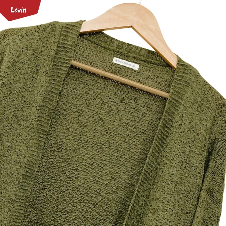 Women's%20Open%20Front%20Three%20Quarter%20Sleeve%20Cardigan%20Sweater%20From%20Levin%20-%20Image%203
