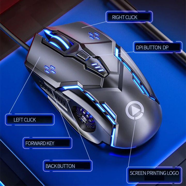 G5%20Gaming%20Mouse%20Wired%206D%20Luminous%20Speed%20DPI%20Adjustable%20Mechanical%20Computer%20Mouse%20For%20Gamer%20(Sound%20Click)%20-%20Image%203