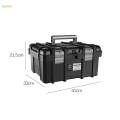 Tool Box Large Space Lightweight Durable with Lid Hammer Handy Tools Electrician Repairs Box Repair Tool Storage Case for Garage Home Trunk , 41cmx33cmx21.5cm. 