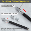 7 Pieces Adjustable Circular Glass Cutter Tool Set with Round Knob Handle and Suction Cup.