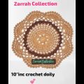 Crochet Summer Yern 10" inc one piece doily/placemat.