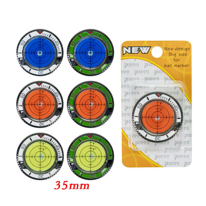 Golf Slope Putting Level Reading Ball Marker & Hat Clip Outdoor Golfing Sports Training Tool Cologo