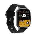GT20 Smart Watch Bluetooth Calling Touch Display Metal Strip Extra Belt - Black. 