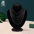 ORSA JEWELS Genuine 925 Sterling Silver Necklace Figaro O-ring Neck Chain Twisted Snake Bar Singapore Box Chain Necklace Women 1. 