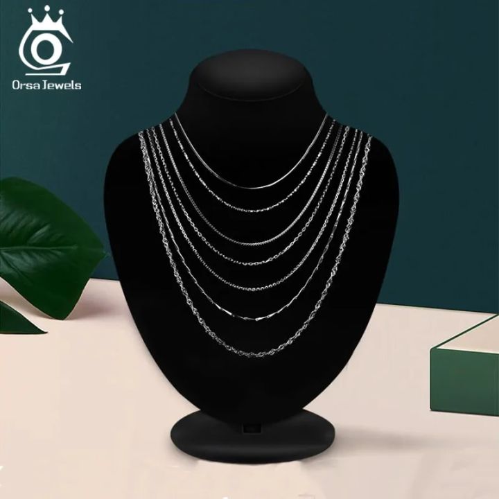 ORSA%20JEWELS%20Genuine%20925%20Sterling%20Silver%20Necklace%20Figaro%20O-ring%20Neck%20Chain%20Twisted%20Snake%20Bar%20Singapore%20Box%20Chain%20Necklace%20Women%201%20-%20Image%204
