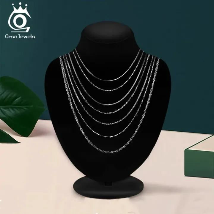 ORSA%20JEWELS%20Genuine%20925%20Sterling%20Silver%20Necklace%20Figaro%20O-ring%20Neck%20Chain%20Twisted%20Snake%20Bar%20Singapore%20Box%20Chain%20Necklace%20Women%201%20-%20Image%204